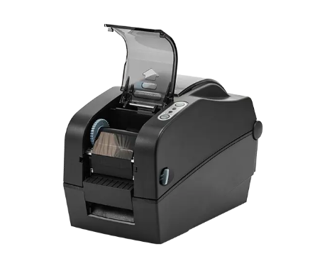 Bixolon SLP-TX220 2” thermal transfer desktop label printer open